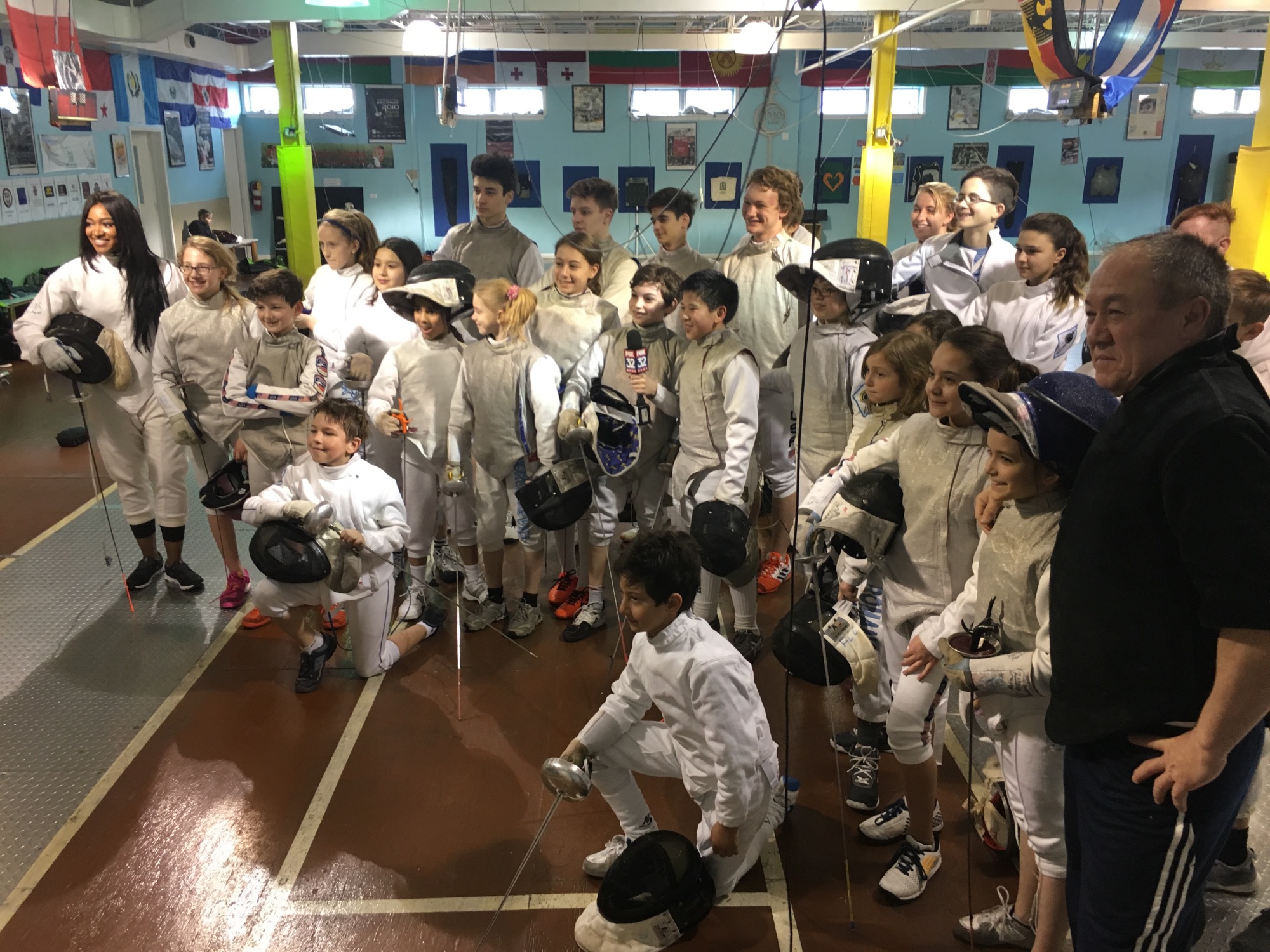 Youth fencing team group photo